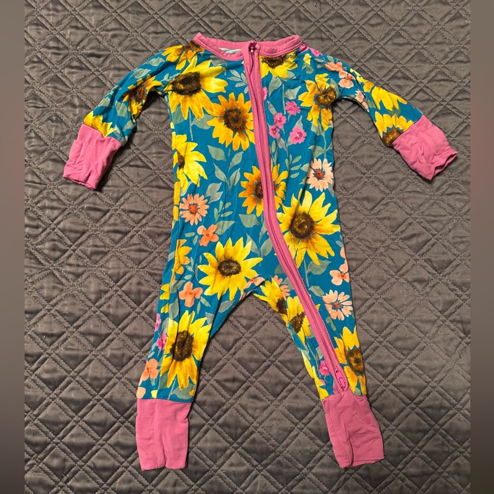 Little Sleepies Sunflower Fields Newborn Zippy